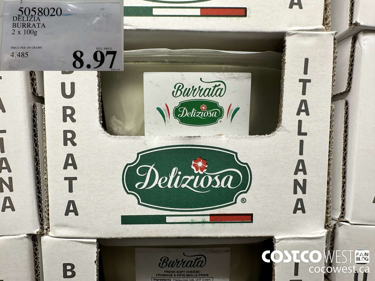 5058020 DELIZIA BURRATA 2 x 100G $8.97