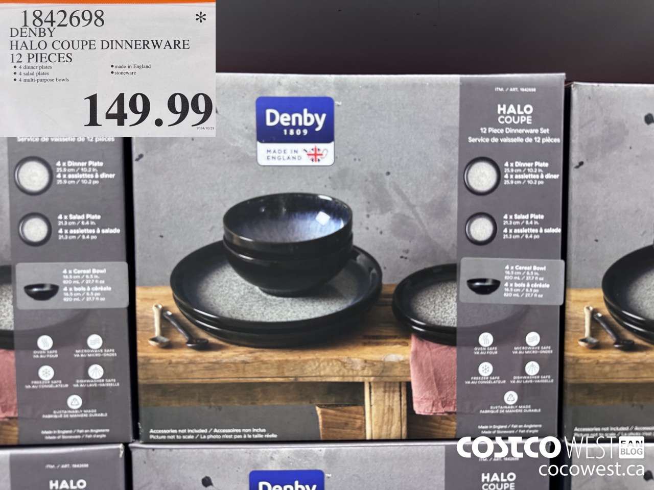 1842698 DENBY HALO COUPE DINNERWARE 12 PIECES $149.99