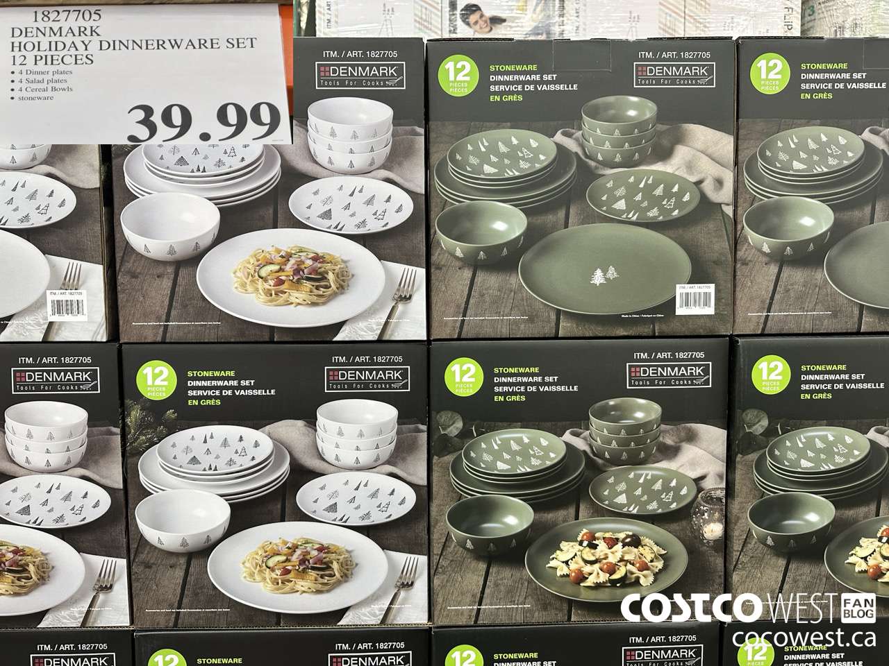 1827705 DENMARK HOLIDAY DINNERWARE SET 12 PIECES $39.99