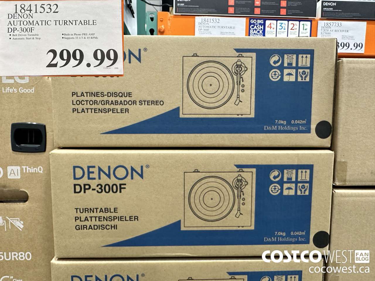 1841532 DENON AUTOMATIC TURNTABLE DP-300F $299.99