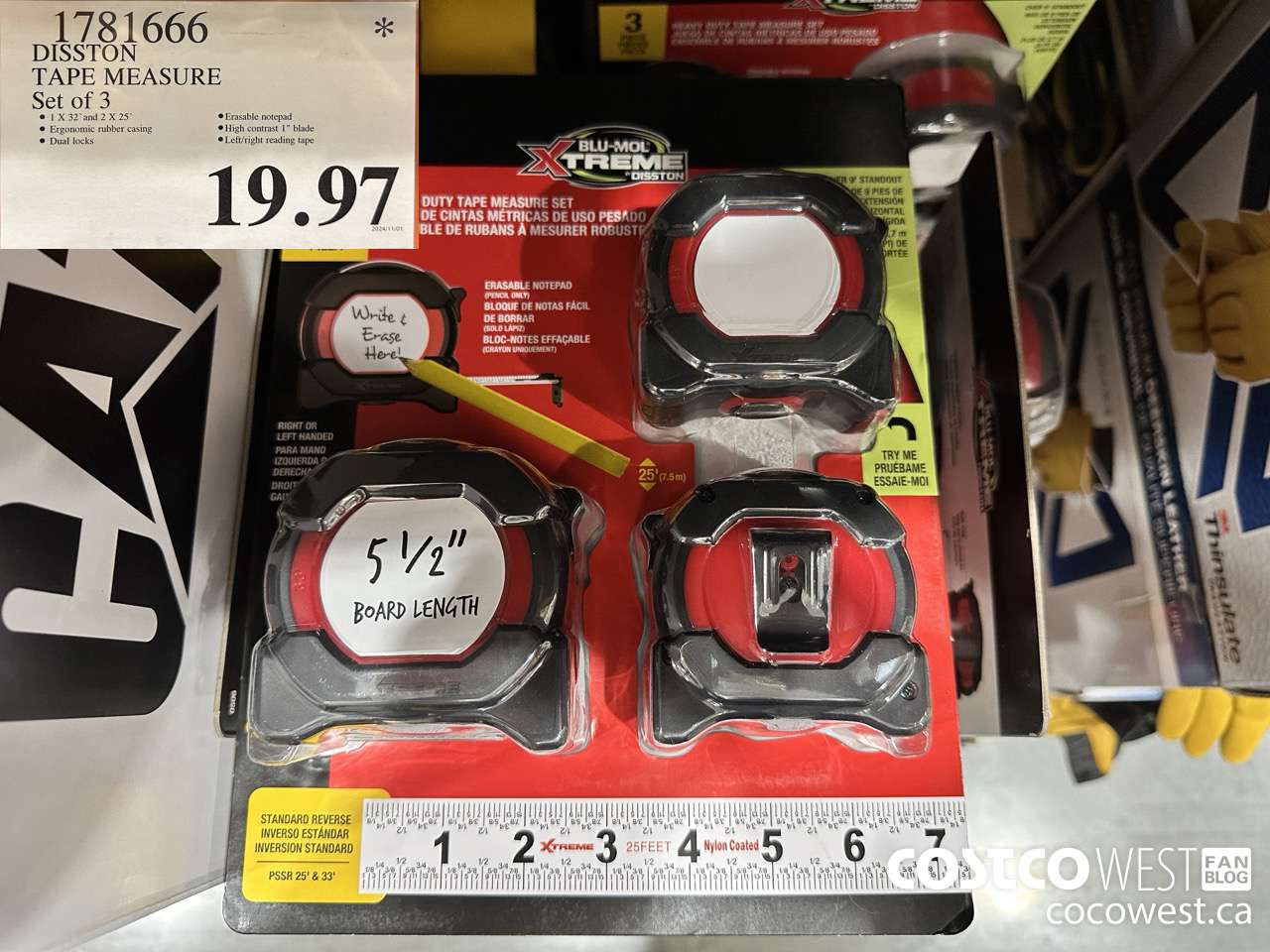 1781666 DISSTON TAPE MEASURE SET OF 3 $19.97
