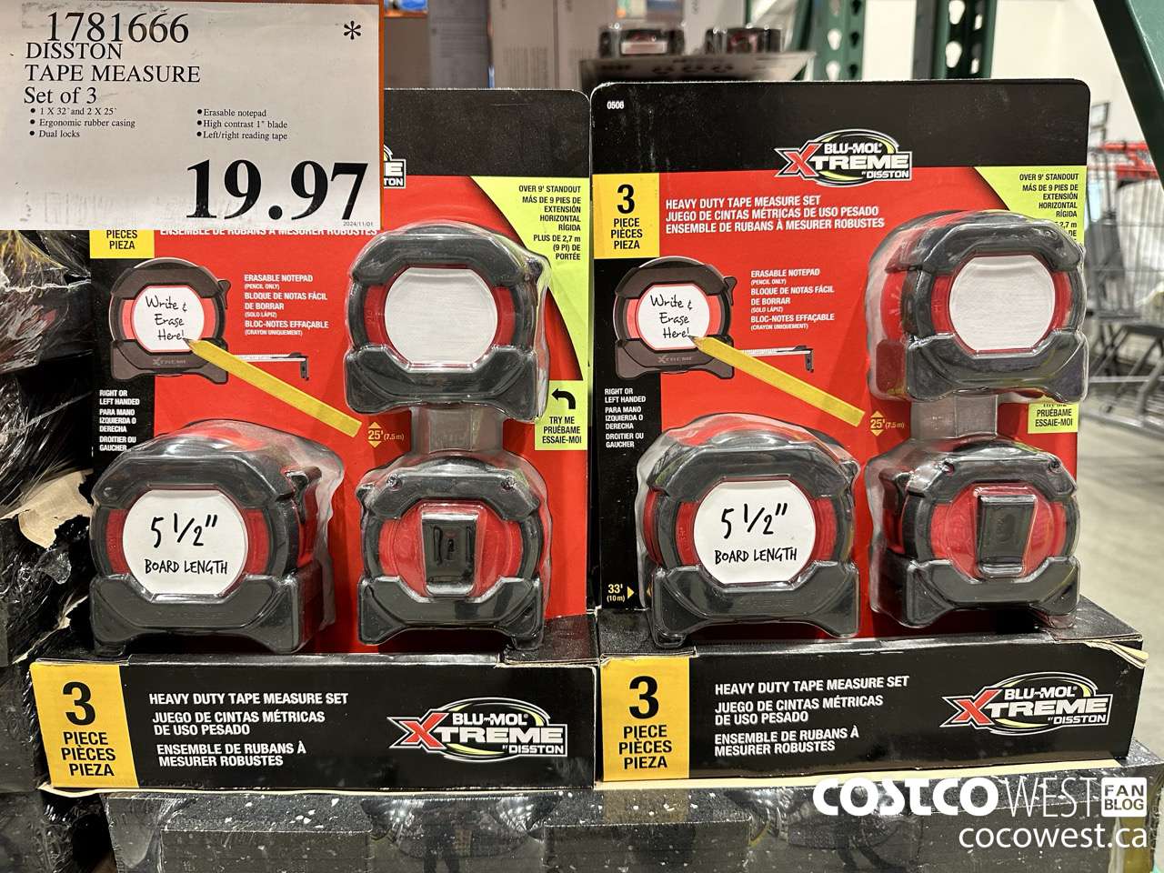 1781666 DISSTON TAPE MEASURE SET OF 3 $19.97