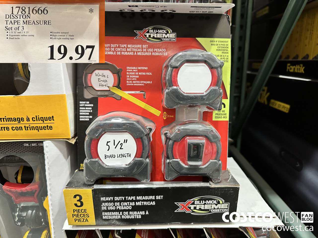 1781666 DISSTON TAPE MEASURE SET OF 3 $19.97