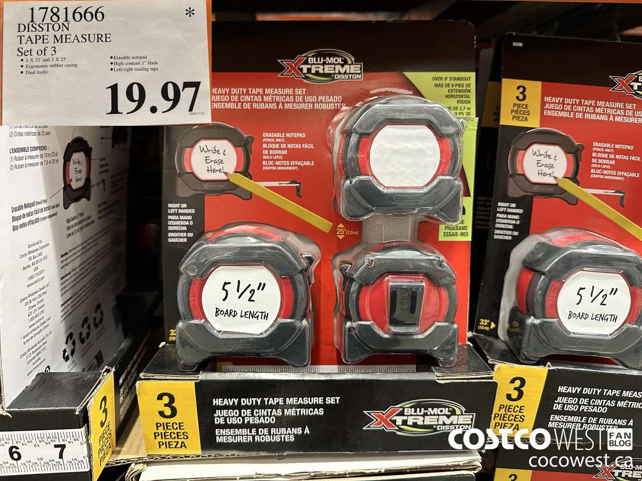 1781666 DISSTON TAPE MEASURE SET OF 3 $19.97
