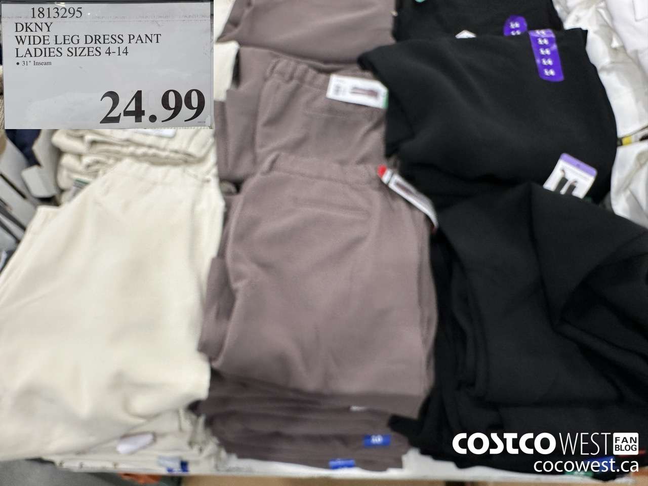 1813295 DKNY WIDE LEG DRESS PANT LADIES SIZES 4-14 $24.99