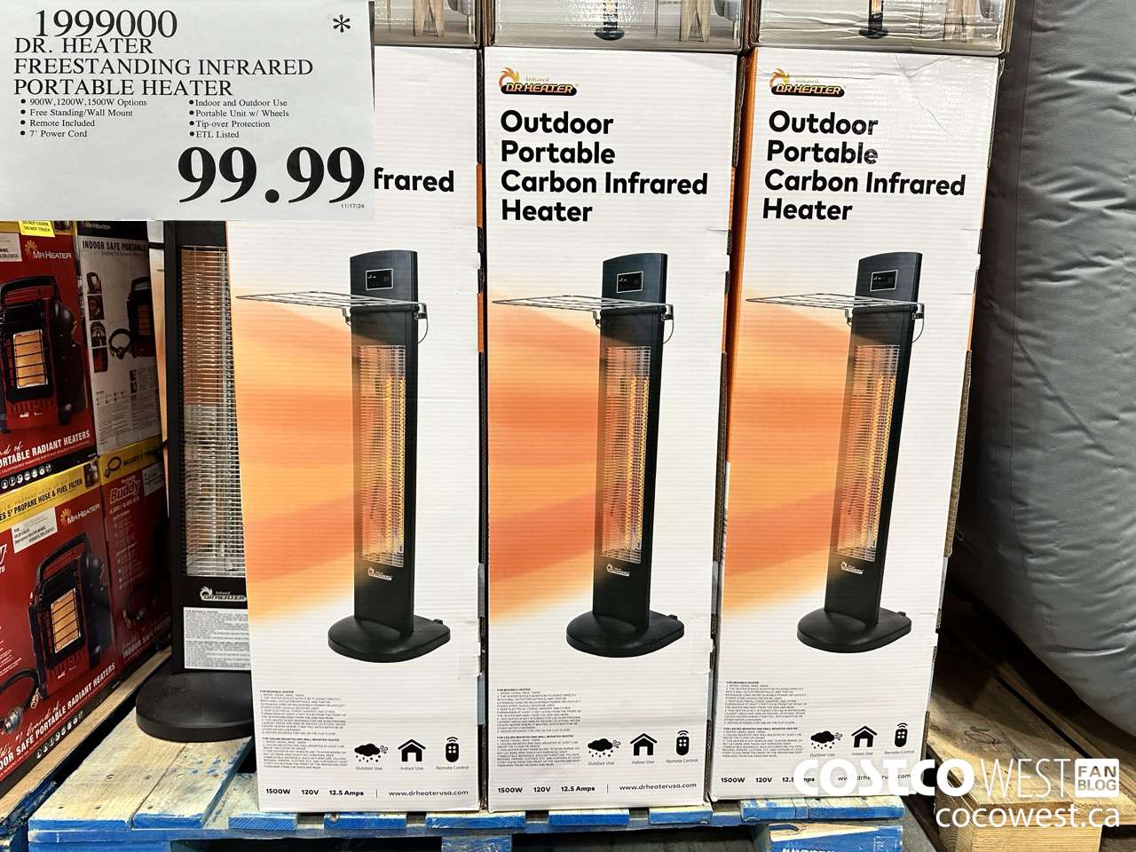 1999000 DR. HEATER FREESTANDING INFRARED PORTABLE HEATER $99.99