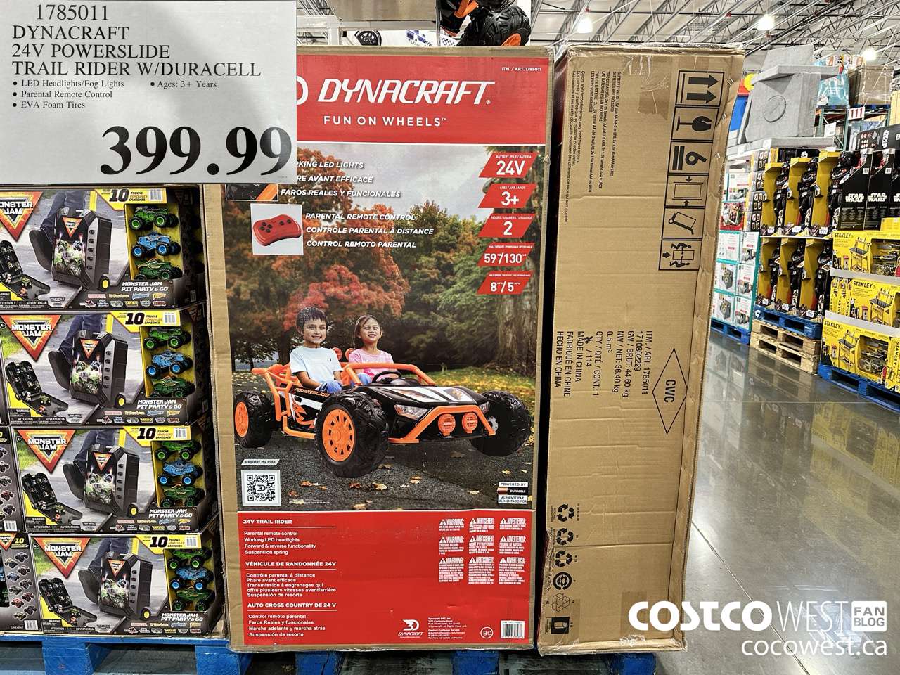 1785011 DYNACRAFT 24V POWERSLIDE TRAIL RIDER W/DURACELL $399.99