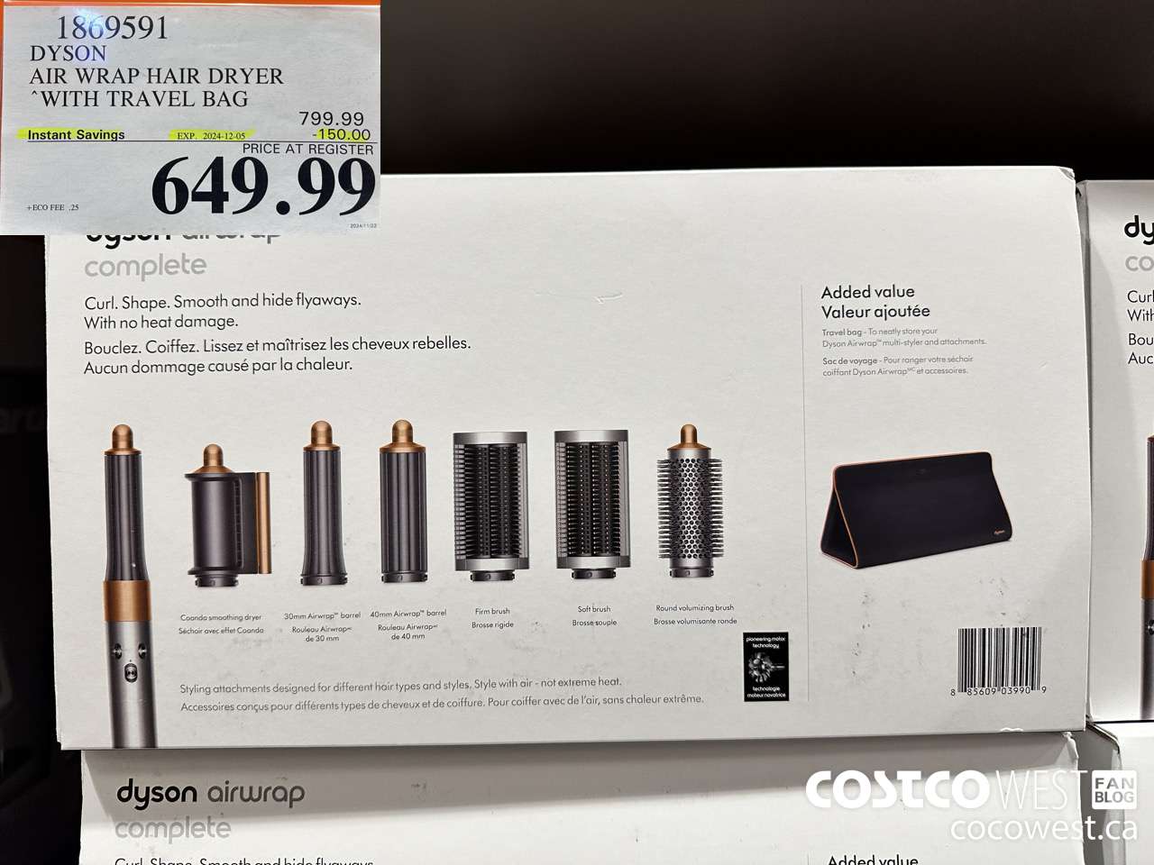 1869591 DYSON AIR WRAP HAIR DRYER ($150.00 INSTANT SAVINGS EXPIRES ON 2024-12-05) $649.99