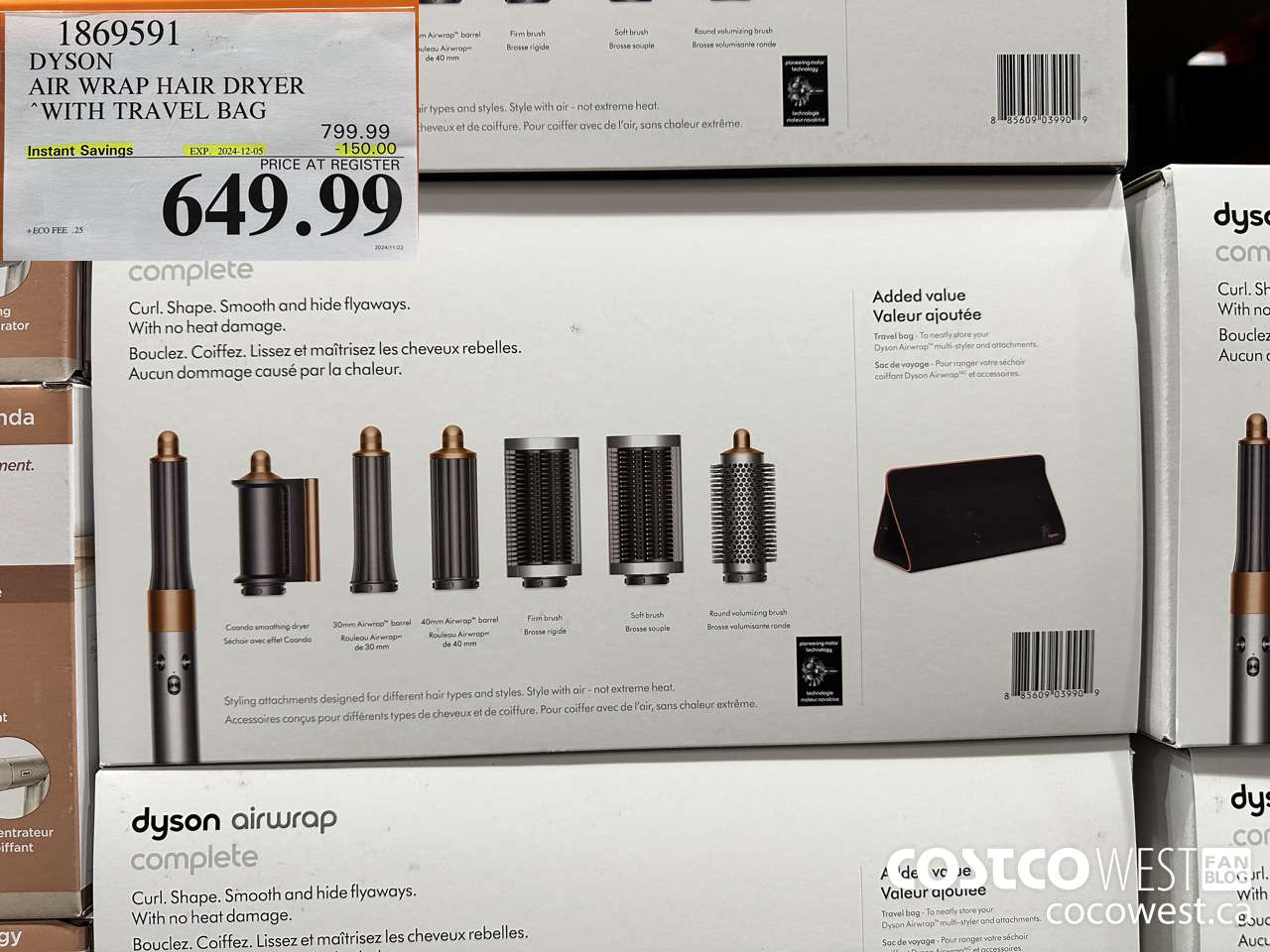 1869591 DYSON AIR WRAP HAIR DRYER ($150.00 INSTANT SAVINGS EXPIRES ON 2024-12-05) $649.99