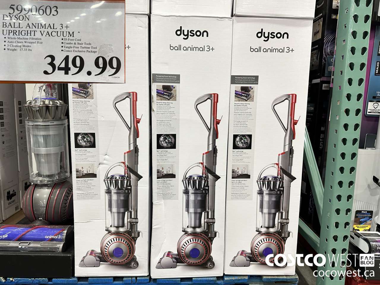 5990603 DYSON BALL ANIMAL 3+ UPRIGHT VACUUM $349.99