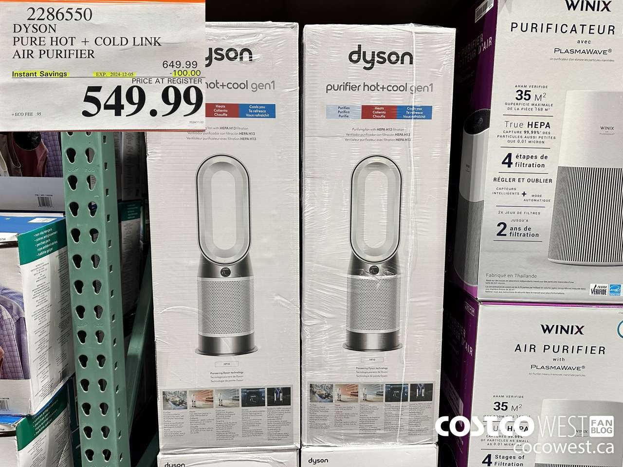 2286550 DYSON PURE HOT + COLD LINK AIR PURIFIER ($100.00 INSTANT SAVINGS EXPIRES ON 2024-12-05) $549.99