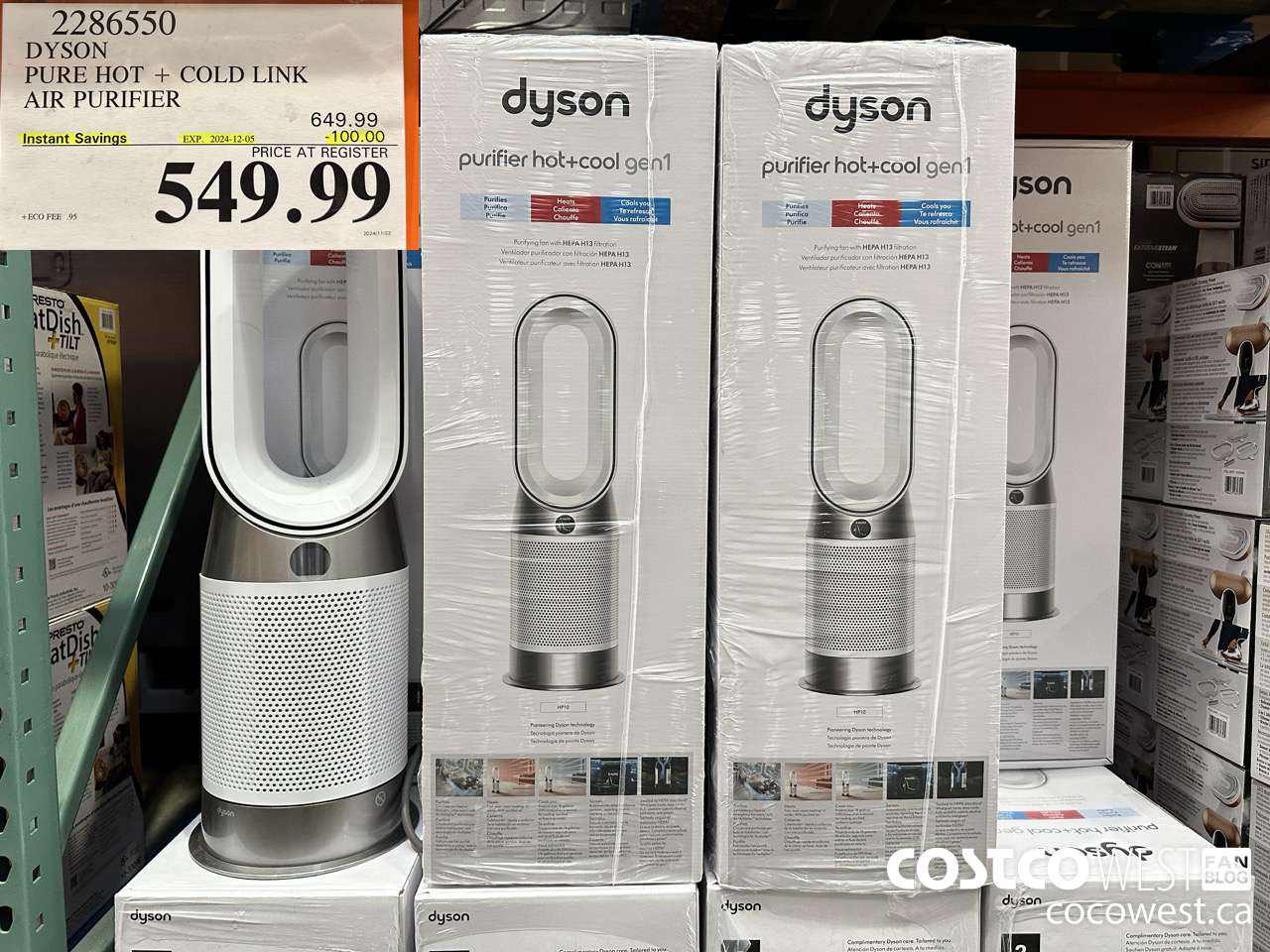 2286550 DYSON PURE HOT + COLD LINK AIR PURIFIER ($100.00 INSTANT SAVINGS EXPIRES ON 2024-12-05) $549.99