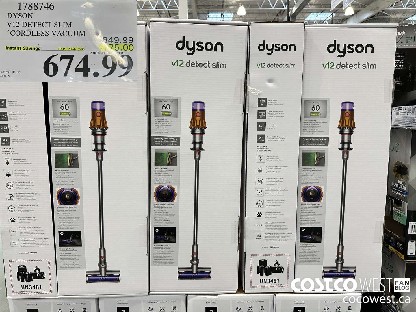 1788746 DYSON V12 DETECT SLIM STICK VAC ($175.00 INSTANT SAVINGS EXPIRES ON 2024-12-05) $674.99