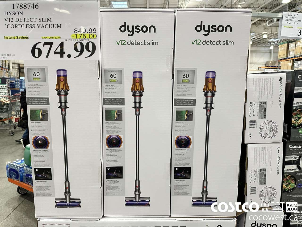 1788746 DYSON V12 DETECT SLIM STICK VAC ($175.00 INSTANT SAVINGS EXPIRES ON 2024-12-05) $674.99