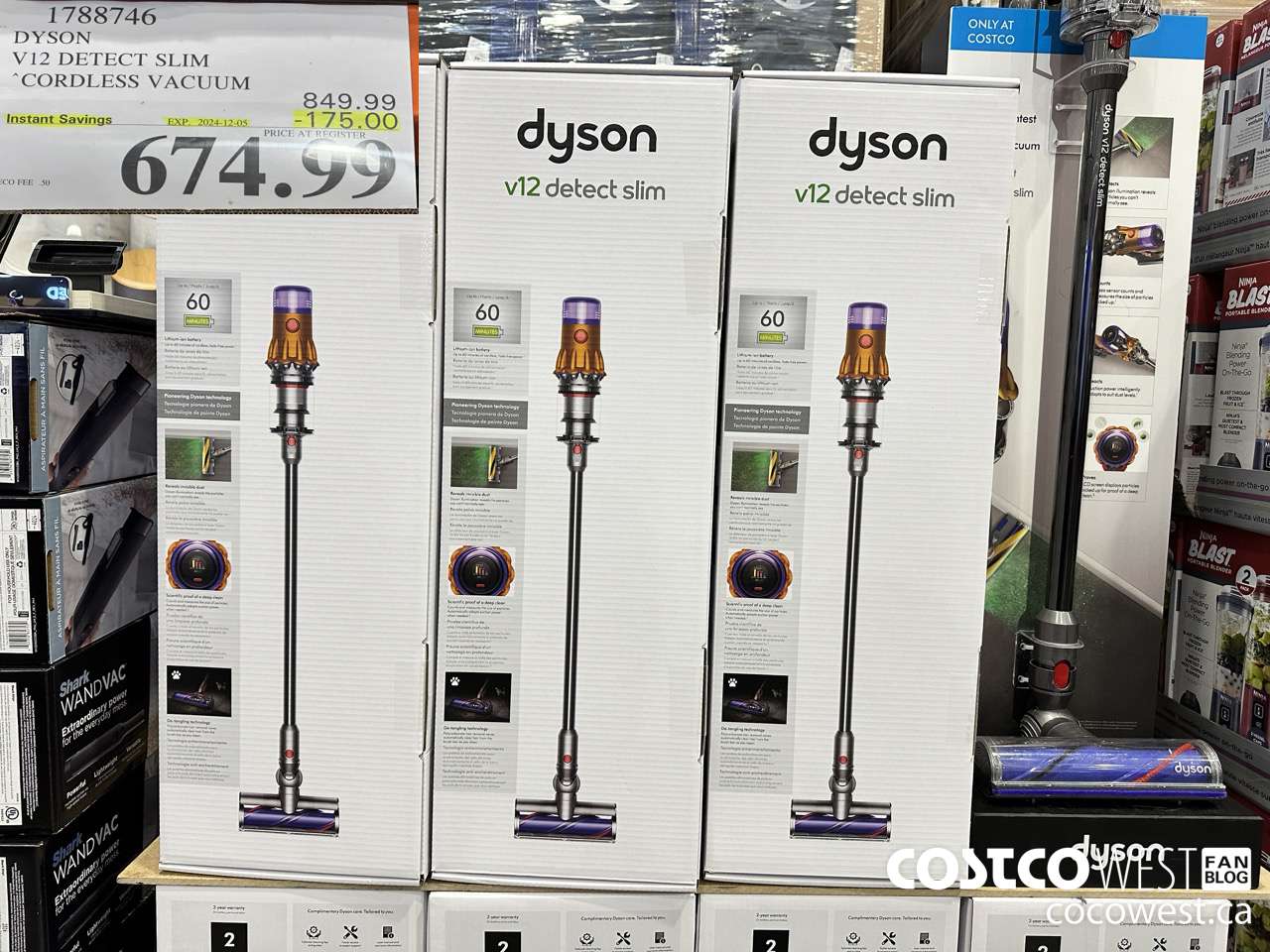 1788746 DYSON V12 DETECT SLIM STICK VAC ($175.00 INSTANT SAVINGS EXPIRES ON 2024-12-05) $674.99