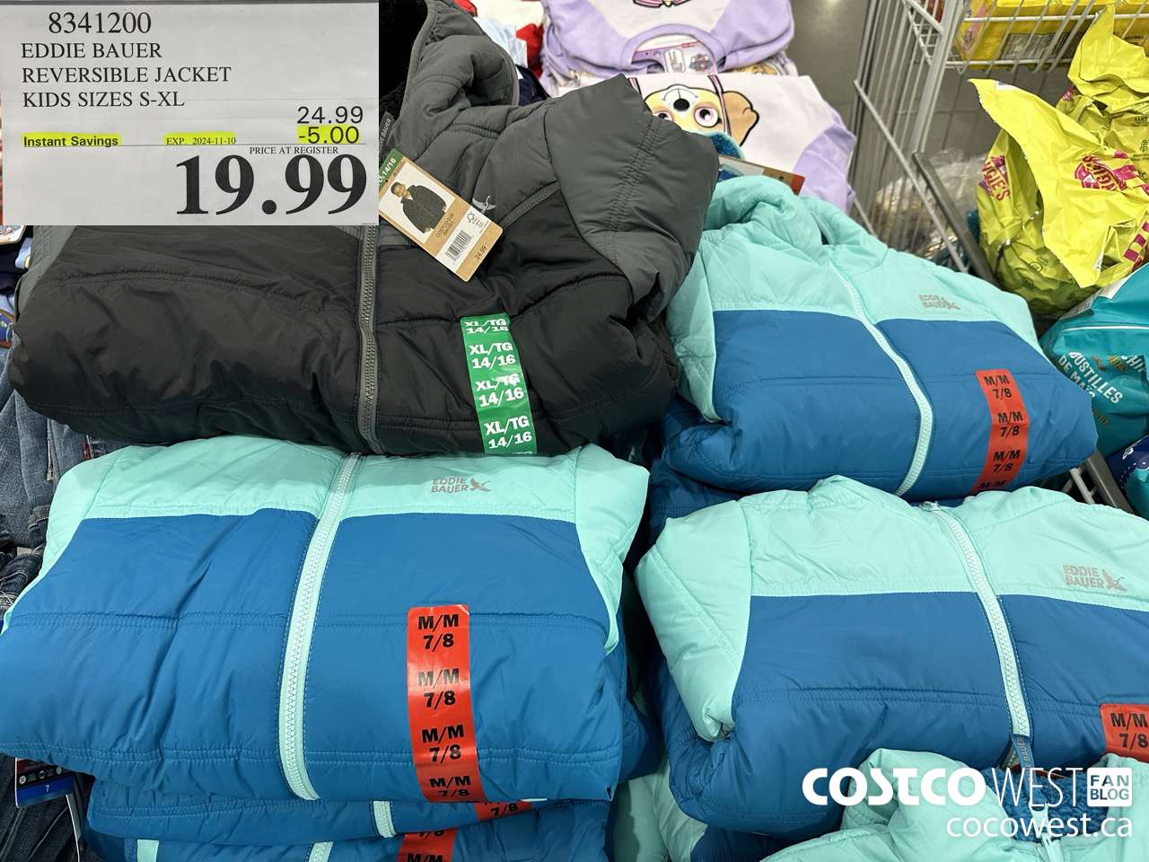 8341200 EDDIE BAUER REVERSIBLE JACKET KIDS SIZES S-XL ($5.00 INSTANT SAVINGS EXPIRES ON 2024-11-10) $19.99