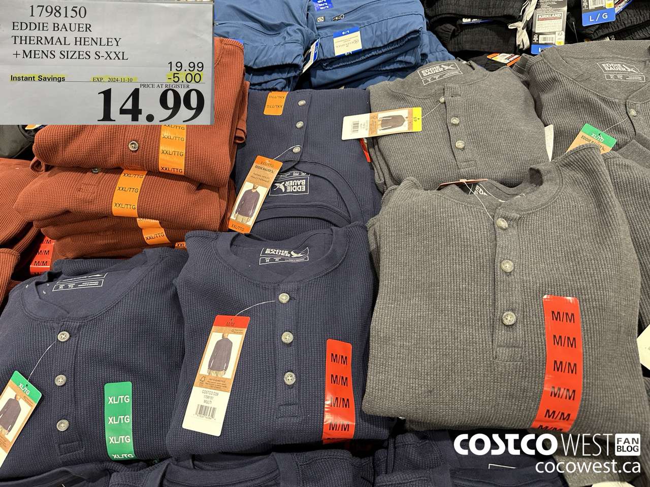 1798150 EDDIE BAUER THERMAL HENLEY MENS SIZES S-XXL ($5.00 INSTANT SAVINGS EXPIRES ON 2024-11-10) $14.99