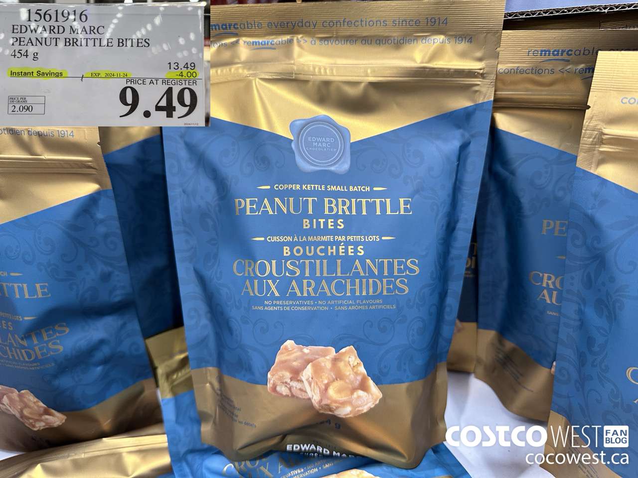 1561916 EDWARD MARC PEANUT BRITTLE BITES 16 OZ ($4.00 INSTANT SAVINGS EXPIRES ON 2024-11-24) $9.49