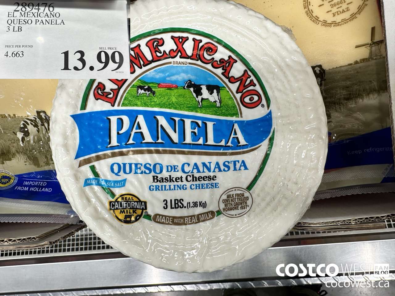 289476 EL MEXICANO QUESO PANELA 3 LB $13.99