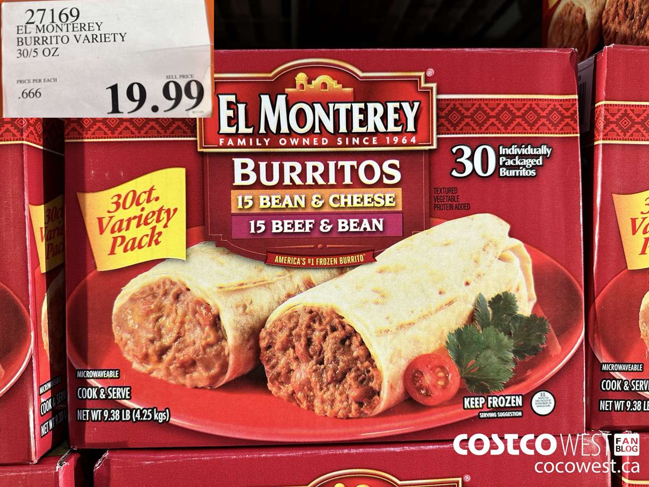 27169 EL MONTEREY BURRITO VARIETY 30/5 OZ $19.99