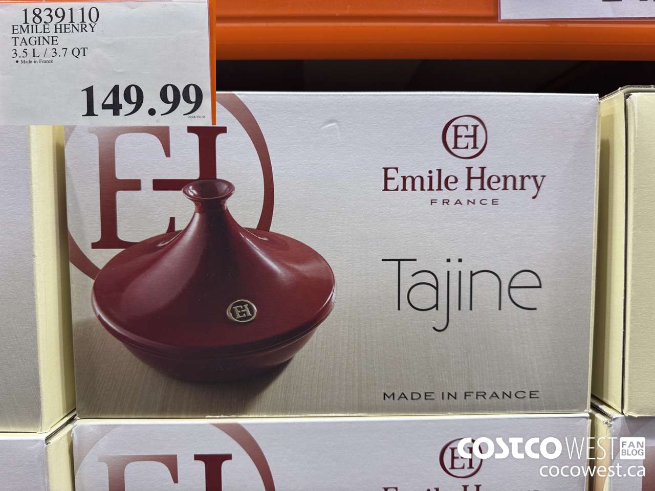 1839110 EMILE HENRY TAGINE 3.5L/3.7QT $149.99