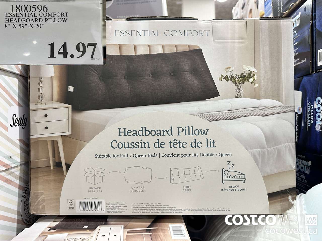 1800596 ESSENTIAL COMFORT HEADBOARD PILLOW 8