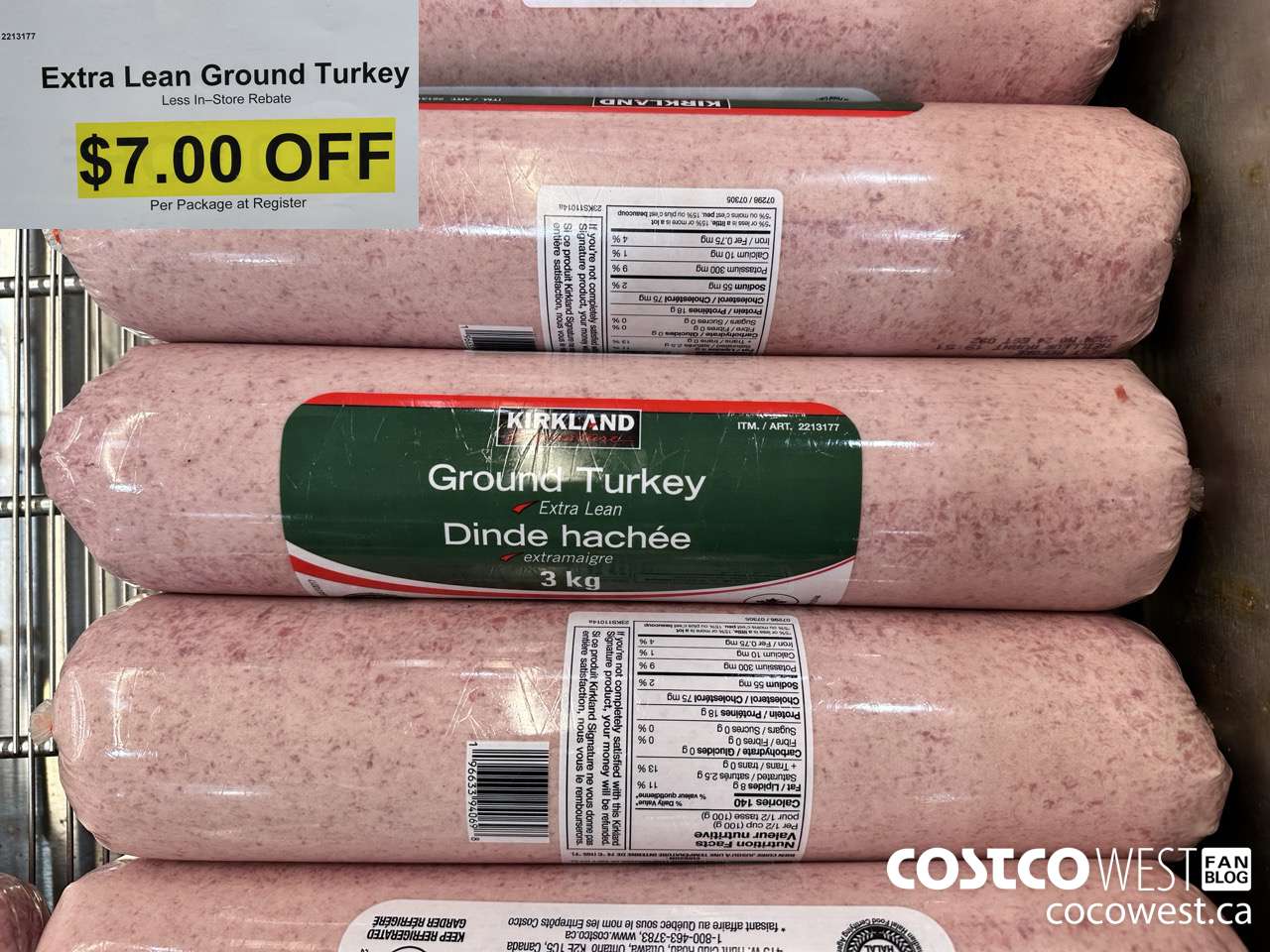 2213177 EXTRA LEAN GROUND TURKEY ($7.00 INSTANT SAVINGS)