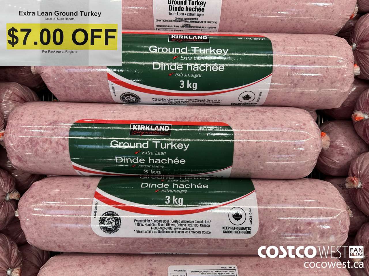 2213177 EXTRA LEAN GROUND TURKEY ($7.00 INSTANT SAVINGS)