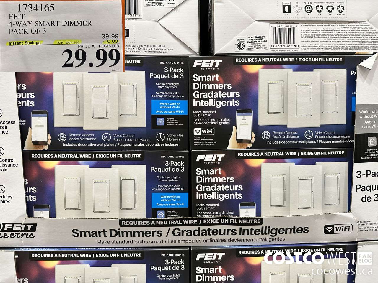 1734165 FEIT SMART DIMMER 3PK ($10.00 INSTANT SAVINGS EXPIRES ON 2024-11-10) $29.99
