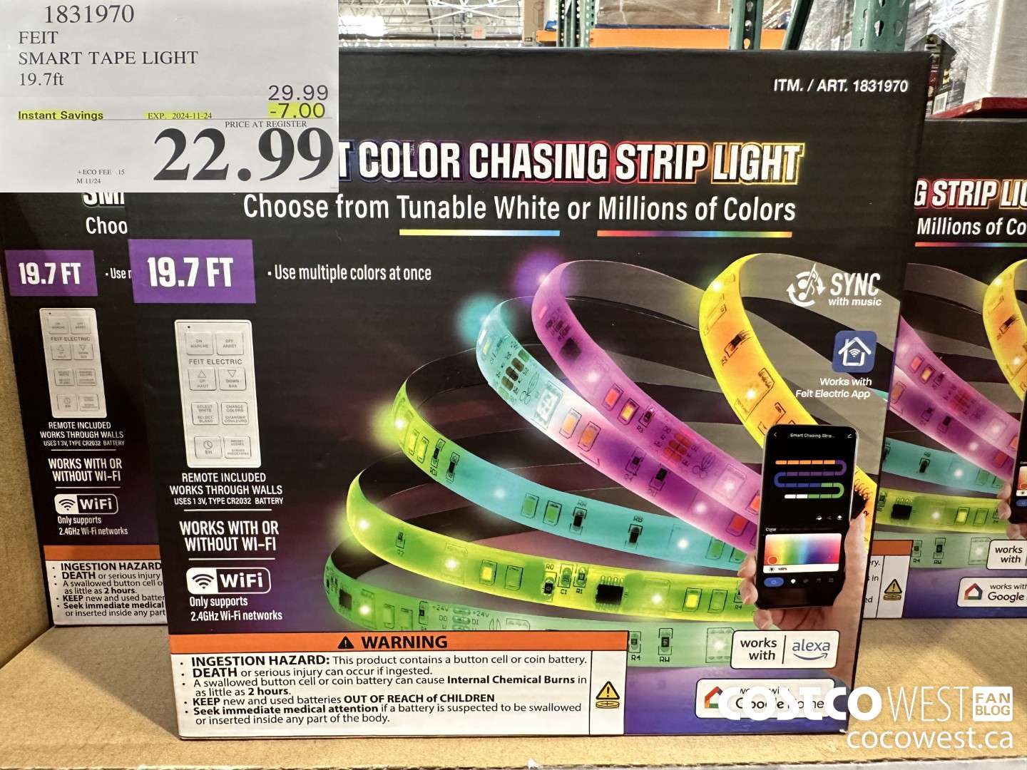 1831970 FEIT SMART TAPE LIGHT 20FT ($7.00 INSTANT SAVINGS EXPIRES ON 2024-11-24) $22.99