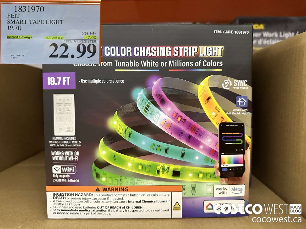 1831970 FEIT SMART TAPE LIGHT 20FT ($7.00 INSTANT SAVINGS EXPIRES ON 2024-11-24) $22.99