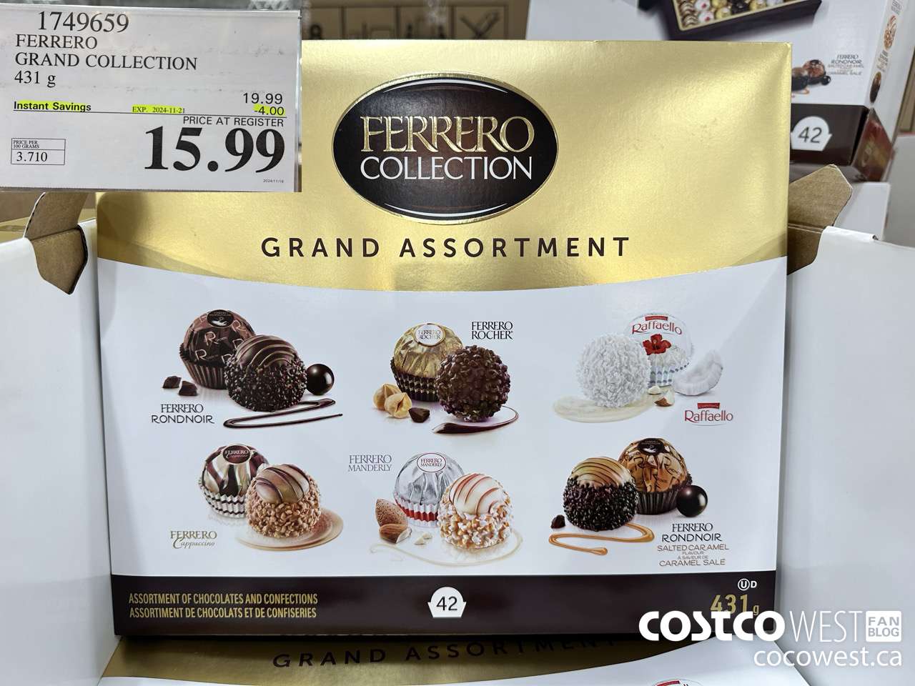 1749659 FERRERO GRAND COLLECTION 423G ($4.00 INSTANT SAVINGS EXPIRES ON 2024-11-21) $15.99