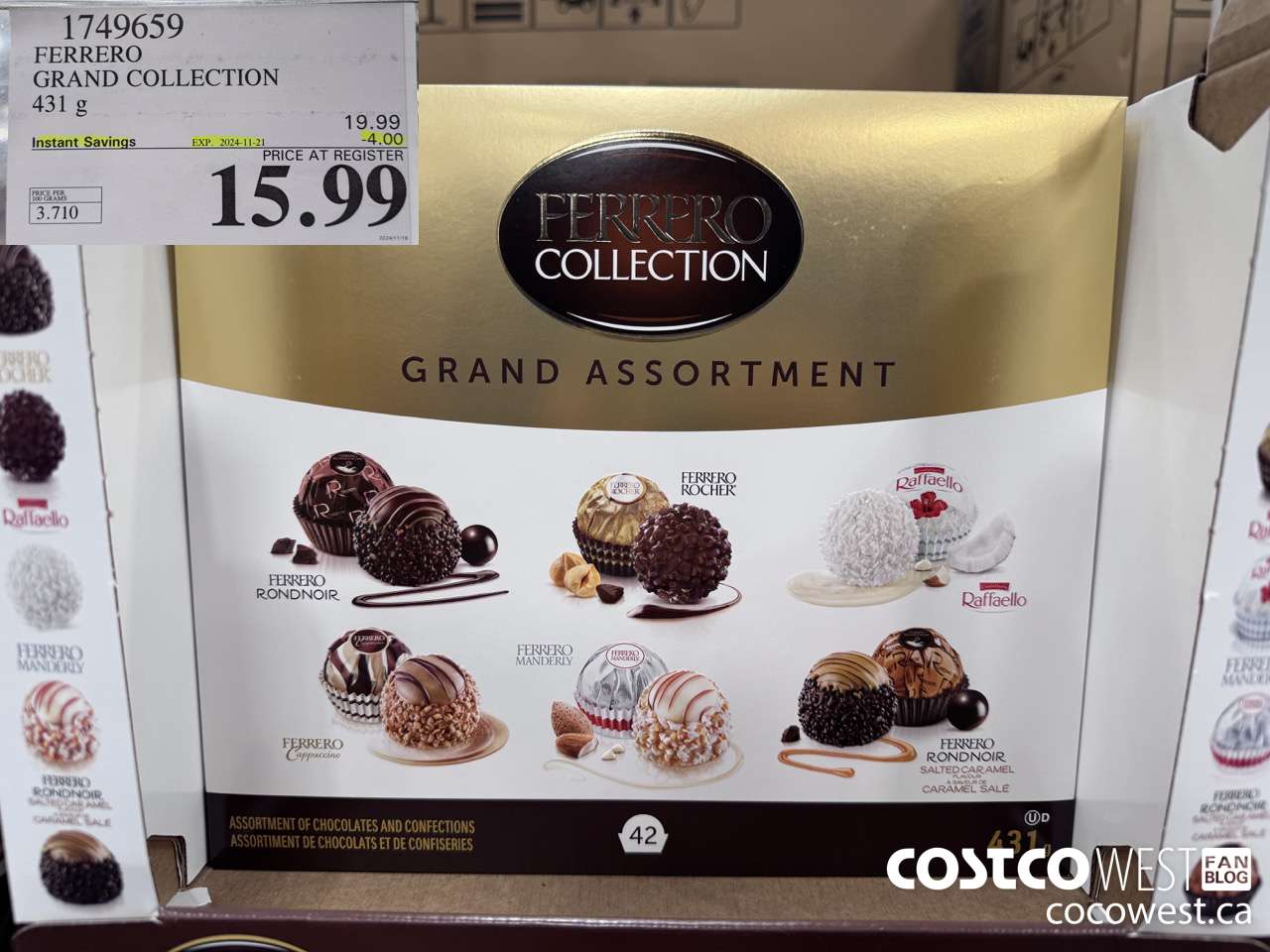 1749659 FERRERO GRAND COLLECTION 423G ($4.00 INSTANT SAVINGS EXPIRES ON 2024-11-21) $15.99