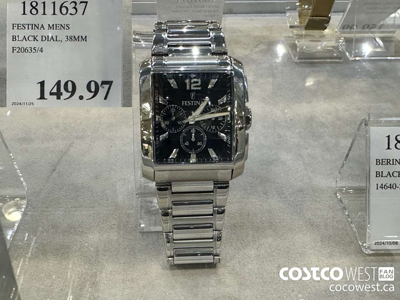 1811637 FESTINA MENS BLACK DIAL, 38MM F20635/4 $149.97