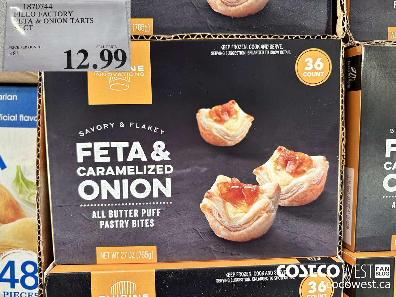 1870744 FILLO FACTORY FETA & ONION TARTS 35 CT $12.99