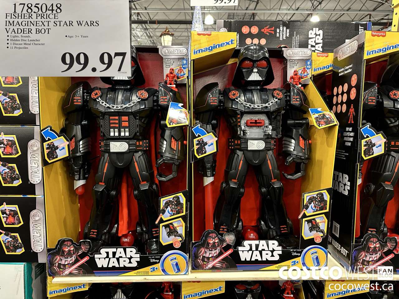 1785048 FISHER PRICE IMAGINEXT STAR WARS VADER BOT $99.97
