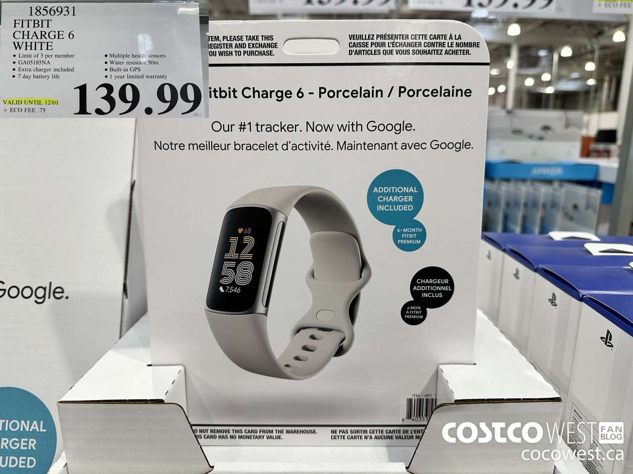 1856931 FITBIT CHARGE 6 WHITE (EXPIRES ON 2024-12-01) $139.99