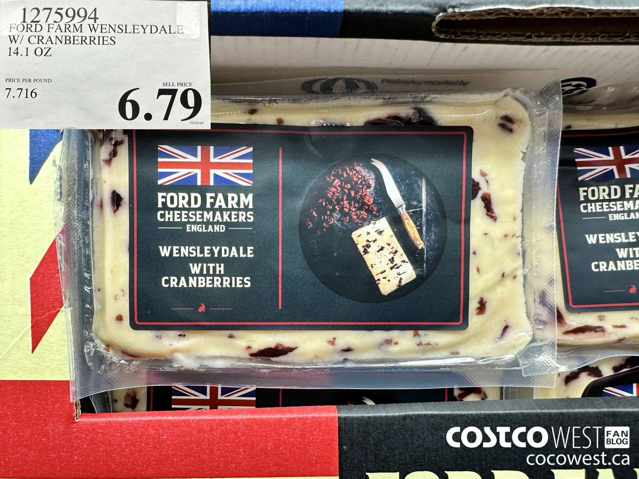 1275994 FORD FARMS WENSLEYDALE W/ CRANBERRIES 14.1 OZ $6.79