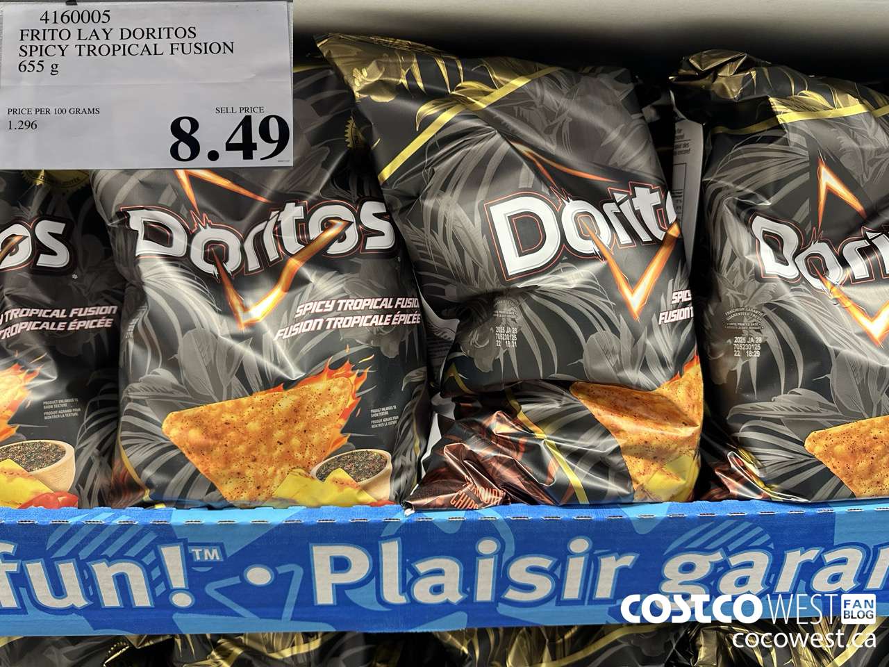 4160005 FRITO LAY DORITOS SPICY TROPICAL FUSION 655G $8.49