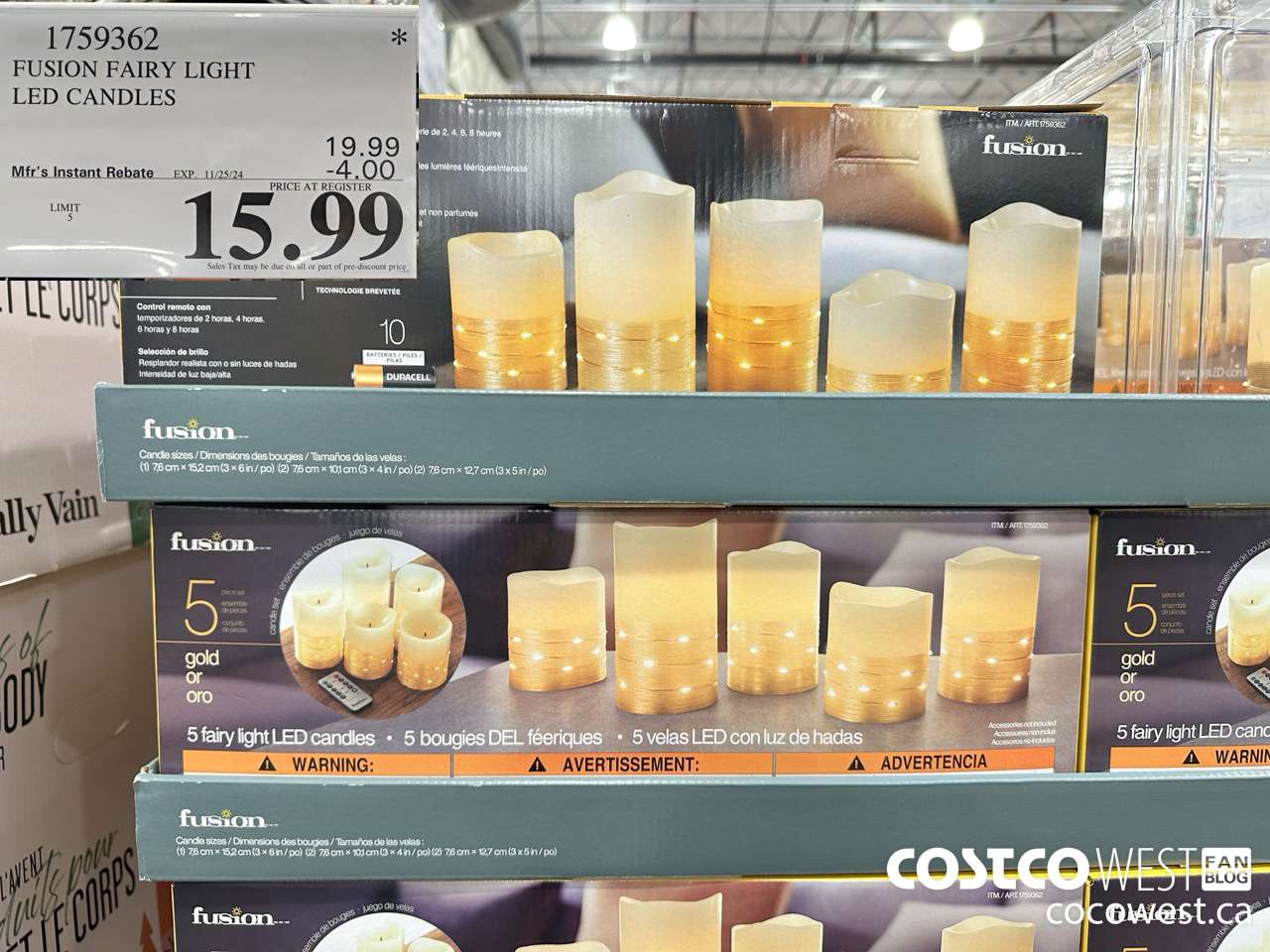 1759362 FUSION FAIRY LIGHT LED CANDLES ($4.00 INSTANT SAVINGS EXPIRES ON 2024-11-25) $15.99