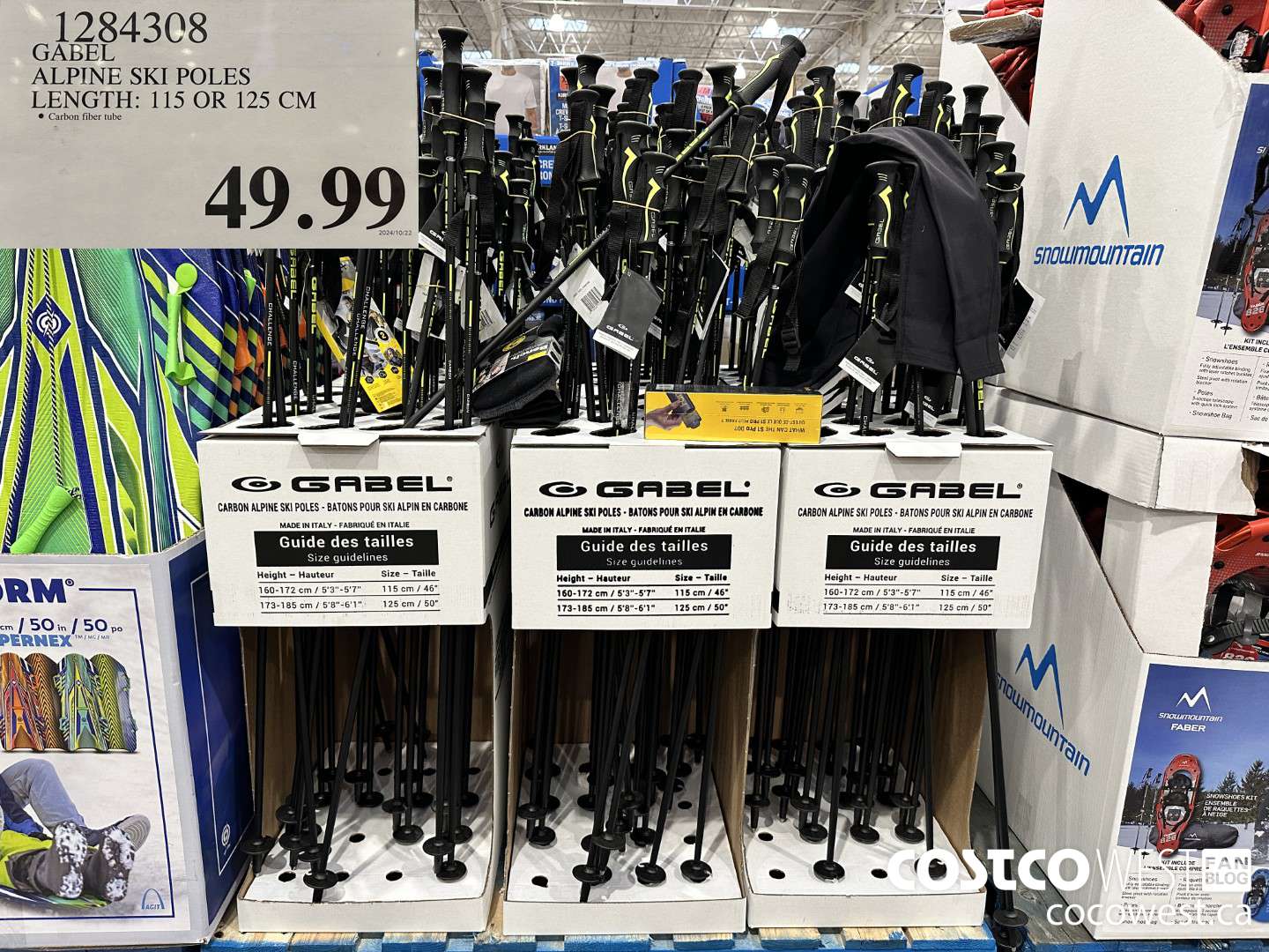 1284308 GABEL ALPINE SKI POLES LENGTH: 155 OR 125 CM $49.99