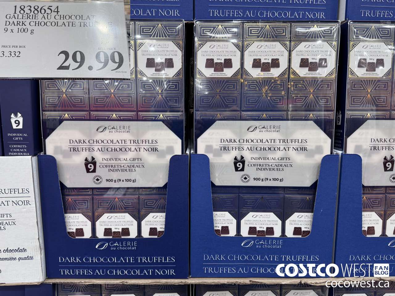 1838654 GALERIE AU CHOCOLAT DARK CHOCOLATE TRUFFLE 9 X 100G $29.99