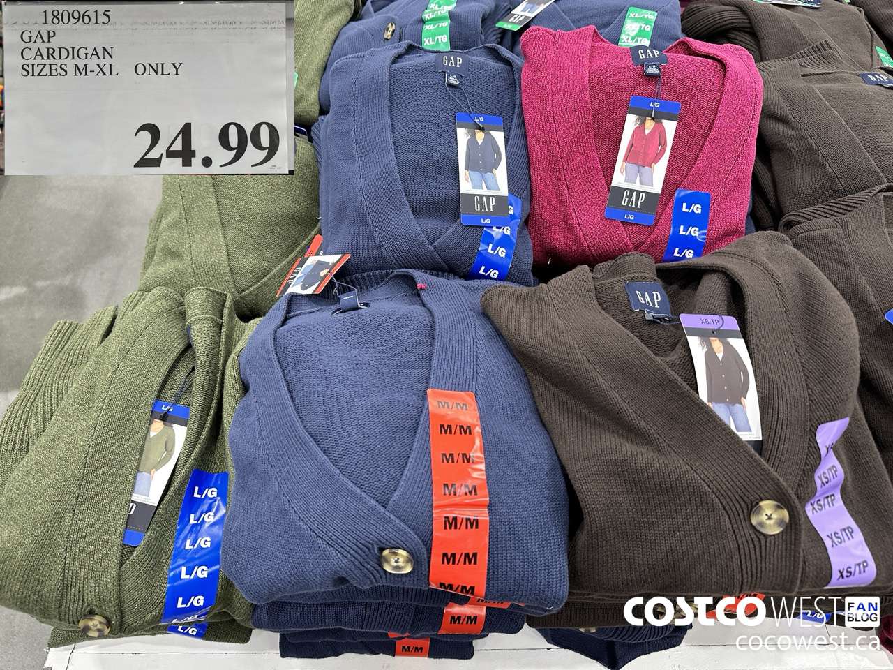 1809615 GAP CARDIGAN LADIES SIZES M-XL ONLY $24.99