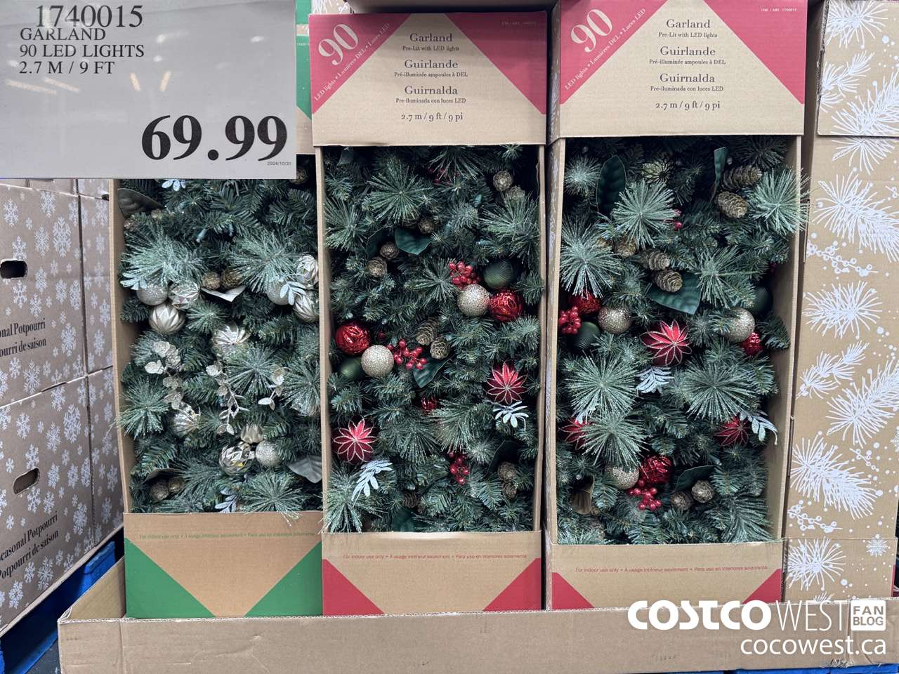 1740015 GARLAND 90 LED LIGHTS 2.7M/9FT $69.99