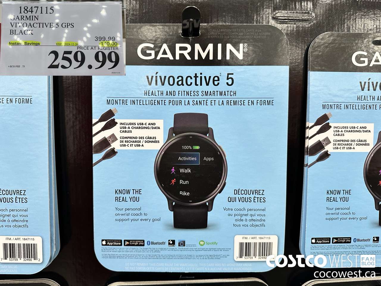 1847115 GARMIN VIVOACTIVE 5 GPS SMARTWATCH ($140.00 INSTANT SAVINGS EXPIRES ON 2024-12-26) $259.99