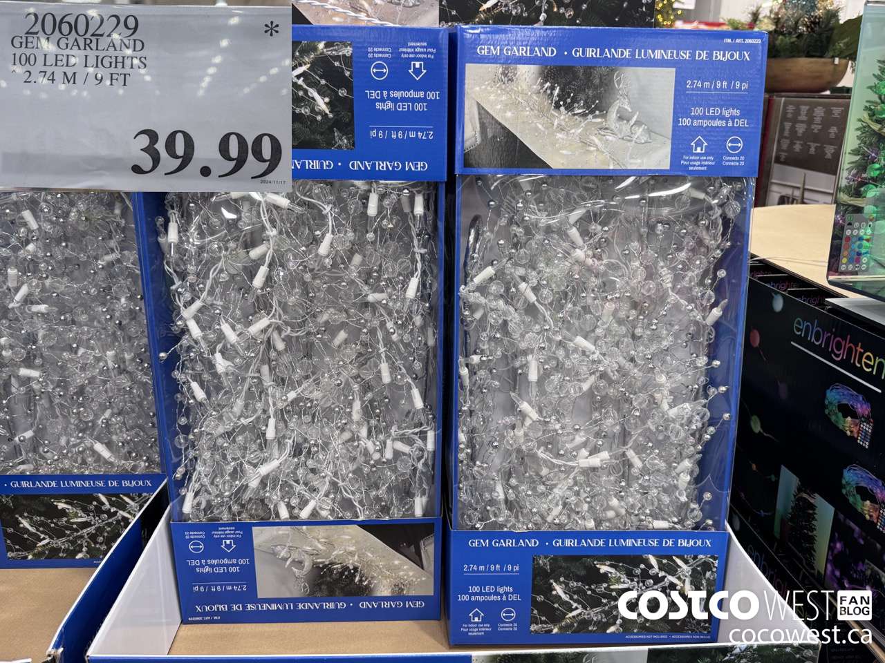 2060229 GEM GARLAND 100 LED LIGHTS 2.74M / 9FT $39.99