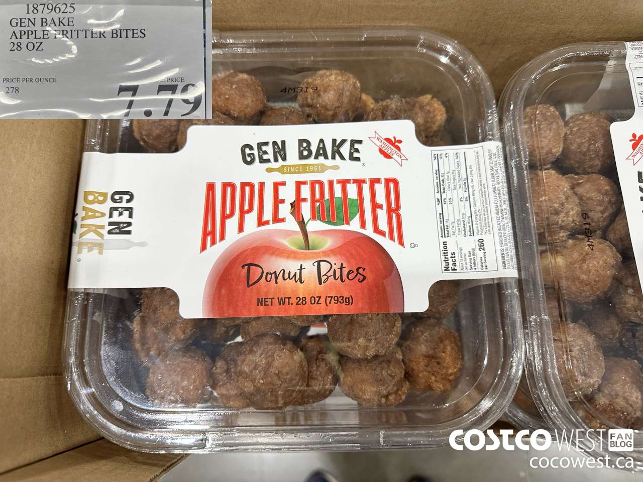 1879625 GEN BAKE APPLE FRITTER BITES 28 OZ $7.79