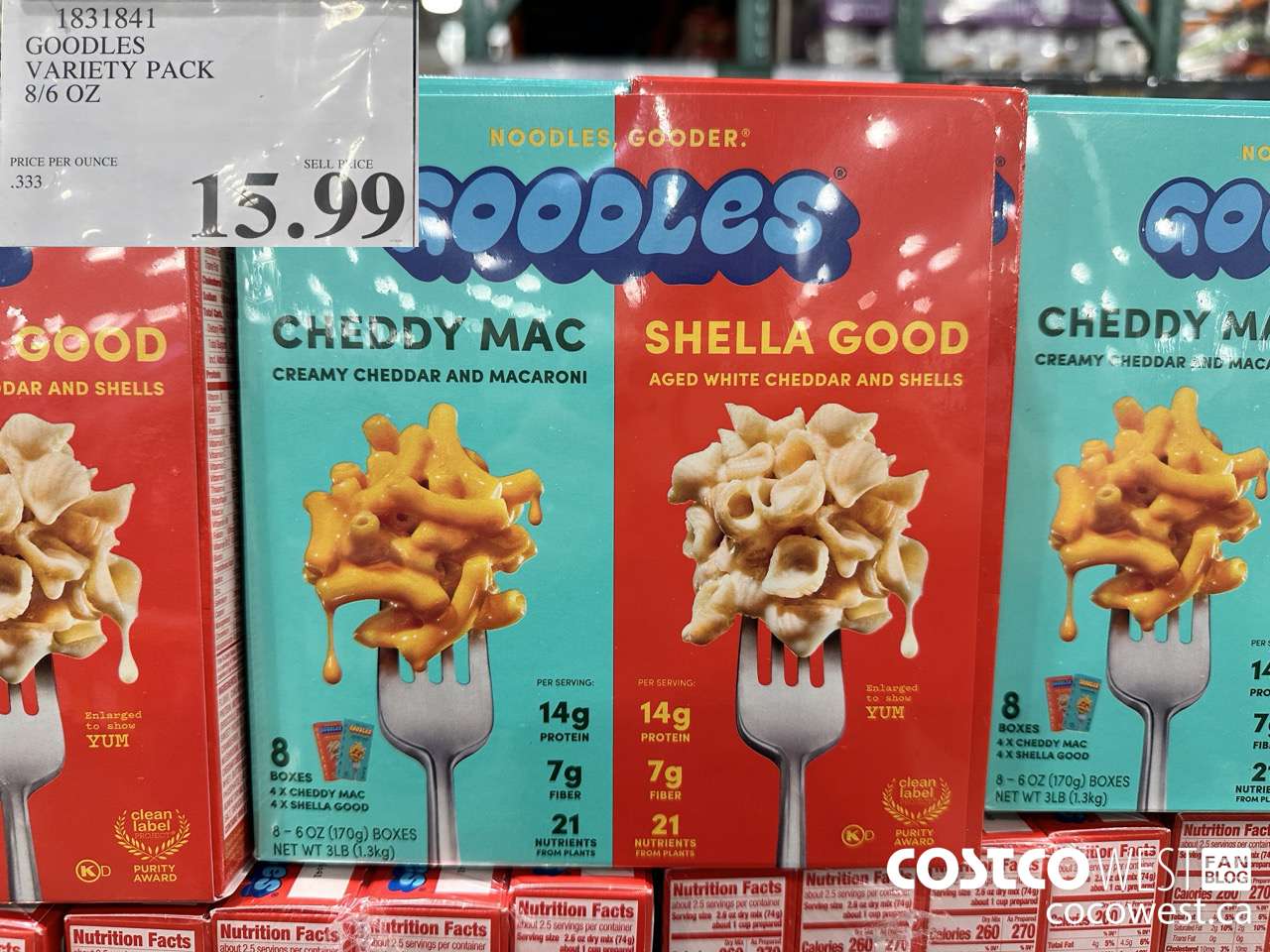 1831841 GOODLES VARIETY PACK 8/6 OZ $15.99