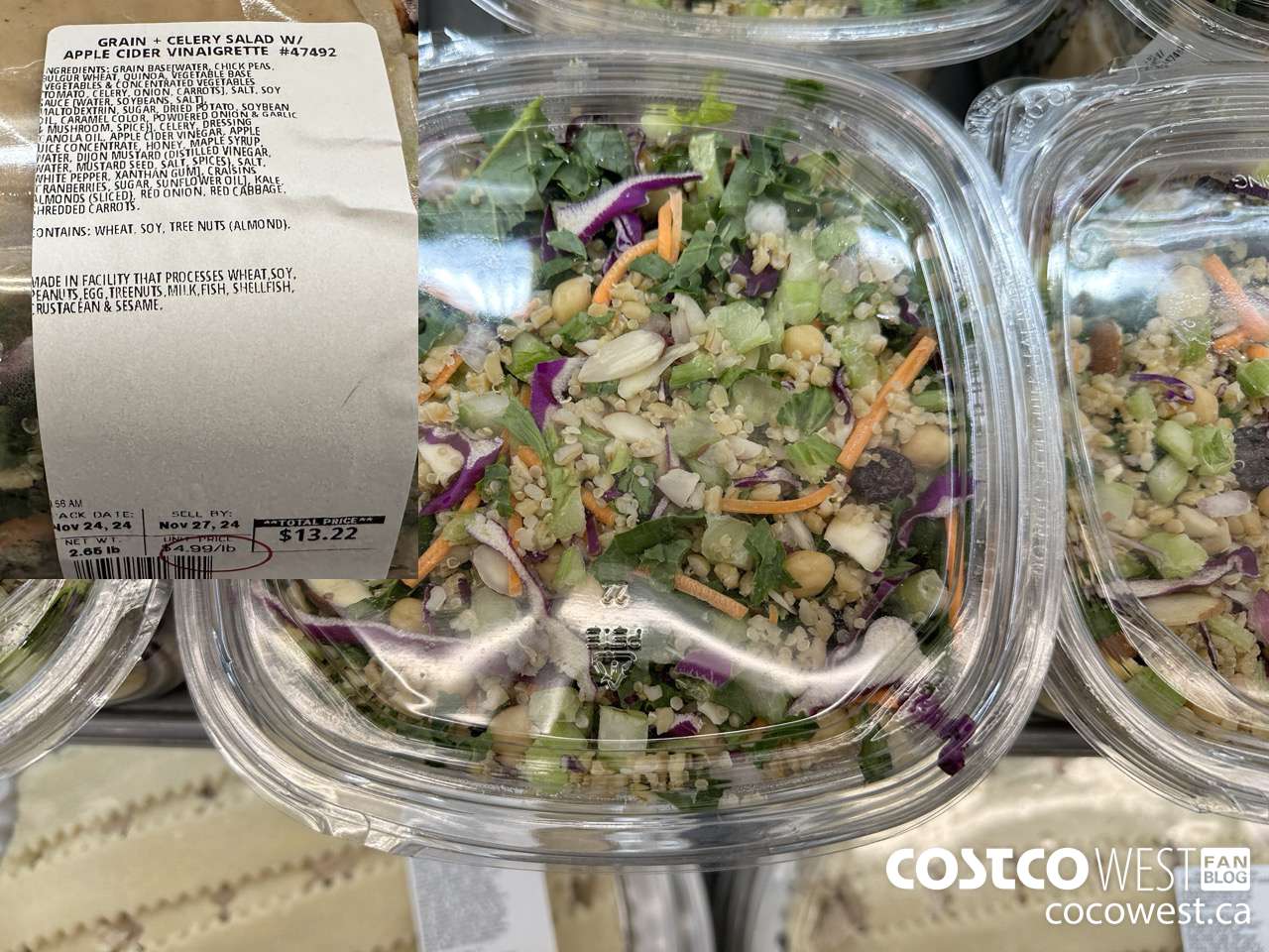 47492 GRAIN + CELERY SALAD W/ APPLE CIDER VINAIGRETTE PER LB $4.99