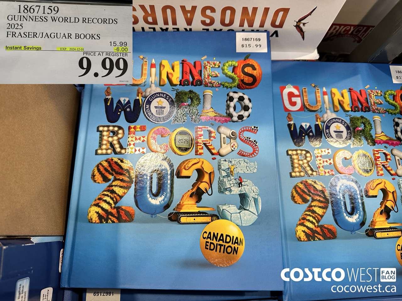 1867159 GUINNESS WORLD RECORDS 2025 CANADIAN EDITION  ($6.00 INSTANT SAVINGS EXPIRES ON 2024-12-01) $9.99
